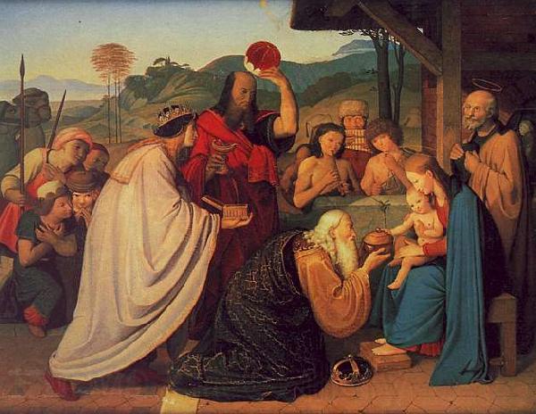 Friedrich Johann Overbeck The Adoration of the Magi 2 France oil painting art